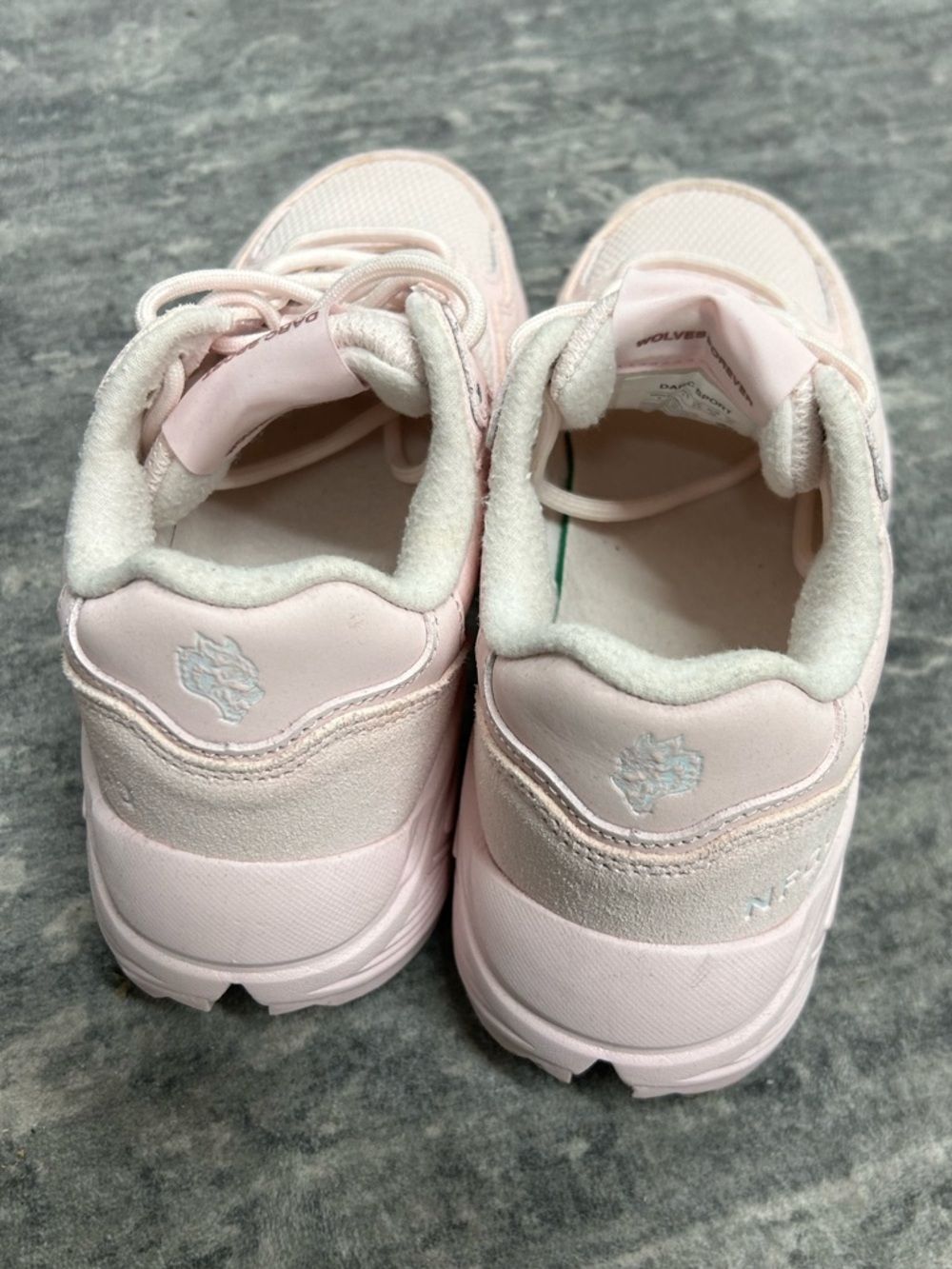 Darc Sport Women's Baby Pink Lace-Up Athletic Sneakers - Picture 4 of 6